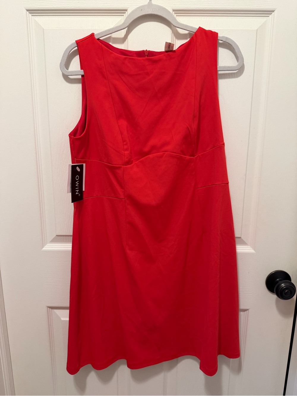 Owin Red Sleeveless A-Line Mini Dress